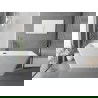 Mexen Tava szabadon álló, bordázott kád 170 x 75 cm, fehér, gun gray szálcsiszolt túlfolyó - 52851707500-66