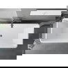 Mexen Tava szabadon álló, bordázott kád 170 x 75 cm, fehér, gun gray szálcsiszolt túlfolyó - 52851707500-66