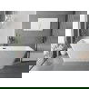 Mexen Tava 170 x 75 cm szabadon álló bordázott kád, fehér, fekete túlfolyó - 52851707500-70