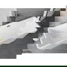 Mexen Tava 170 x 75 cm szabadon álló bordázott kád, fehér, fekete túlfolyó - 52851707500-70