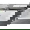 Mexen Tava szabadon álló bordázott kád 170 x 75 cm, fehér, szálcsiszolt nikkel túlfolyóval - 52851707500-97