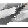Mexen Tava szabadon álló bordázott kád 170 x 75 cm, fehér, szálcsiszolt nikkel túlfolyóval - 52851707500-97