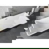Mexen Tava szabadon álló ryflowana kád 170 x 75 cm, fehér/fekete, króm túlfolyóval - 52851707575-01