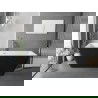 Mexen Tava szabadon álló ryflowana kád 170 x 75 cm, fehér/fekete, króm túlfolyóval - 52851707575-01