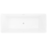 Mexen Tava cada freestanding canelată 170 x 75 cm, albă/neagră, preaplin alb - 52851707575-20
