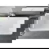 Mexen Tava cada freestanding canelată 170 x 75 cm, albă/neagră, preaplin alb - 52851707575-20