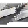 Mexen Tava szabadon álló bordázott kád 170 x 75 cm, fehér/fekete, arany túlfolyó - 52851707575-50