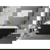 Mexen Tava szabadon álló bordázott kád 170 x 75 cm, fehér/fekete, arany túlfolyó - 52851707575-50