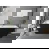 Mexen Tava szabadon álló bordázott kád 170 x 75 cm, fehér/fekete, arany matt túlfolyó - 52851707575-55