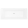 Mexen Tava cadă freestanding riflată 170 x 75 cm, albă/neagră, preaplin gri pistol periat - 52851707575-66