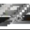 Mexen Tava szabadon álló barázdált kád 170 x 75 cm, fehér/fekete, fekete túlfolyó - 52851707575-70