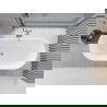 Mexen Yara cadă freestanding cu striații 170 x 75 cm, albă, cu preaplin crom - 52861707500-01