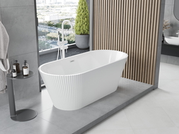 Mexen Yara cadă de baie freestanding 170 x 75 cm, albă, prea-plin alb - 52861707500-20