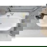 Cadă freestanding Mexen Yara canelată 170 x 75 cm, albă, preaplin auriu periat - 52861707500-55