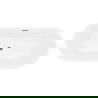 Mexen Yara cadă freestanding 170 x 75 cm, albă, preaplin gri periat - 52861707500-66