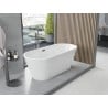 Mexen Yara cadă freestanding 170 x 75 cm, albă, preaplin gri periat - 52861707500-66
