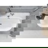 Mexen Yara cadă freestanding 170 x 75 cm, albă, preaplin gri periat - 52861707500-66