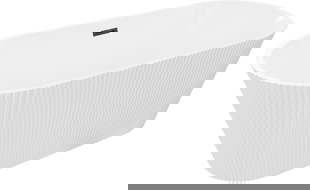 Mexen Yara cadă de baie freestanding 170 x 75 cm, albă, preaplin negru - 52861707500-70