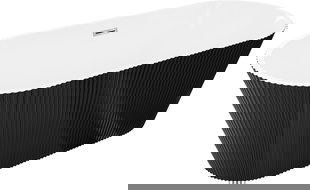 Mexen Yara cadă de baie freestanding 170 x 75 cm, alb/negru, preaplin crom - 52861707575-01