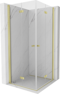 Cabină de duș pliabilă Mexen Mist-F Duo 120 x 120 cm, transparentă, auriu mat - 8A6-120L-120P-55-00