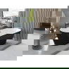 Mexen Yara cadă de sine stătătoare cu striații 170 x 75 cm, albă/neagră, preaplin gun metal - 52861707575-95