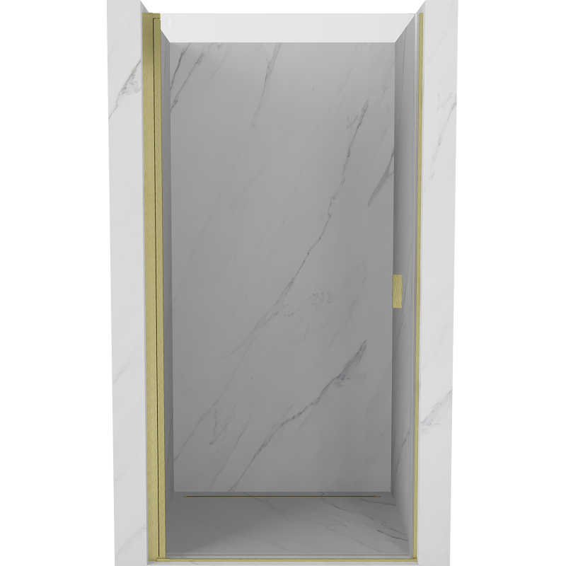 Mexen Mist-B usa de duș batantă 65 cm, transparentă, auriu periat - 8A2-065-000-55-00