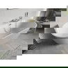 Mexen Oris cadă de baie freestanding montată lângă perete, rigată, 150 x 75 cm, albă, preaplin auriu- 52871507500-50