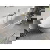 Cadă independentă Mexen Oris, montată pe perete, striată, 150 x 75 cm, albă, prea-plin auriu periat - 52871507500-55