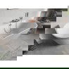 Mexen Oris cadă de sine stătătoare cu montare pe perete, canelată 150 x 75 cm, albă, preaplin aur roz - 52871507500-60