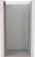 Mexen Mist-B 60 cm-es nyíló zuhanyajtó, átlátszó, csiszolt réz - 8A2-060-000-65-00