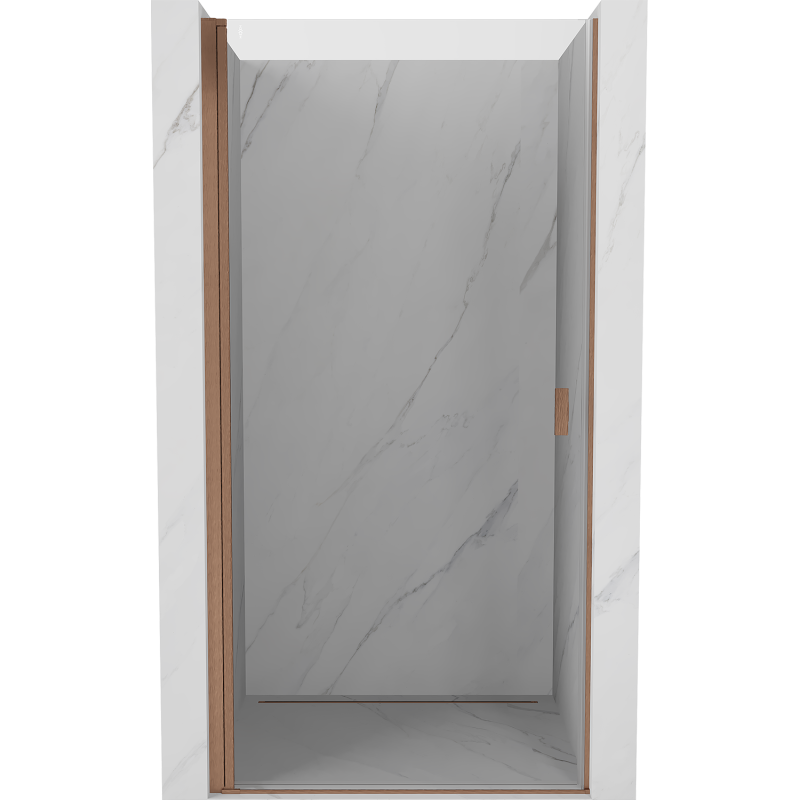 Mexen Mist-B ușă de duș batantă 65 cm, transparentă, cupru periat - 8A2-065-000-65-00