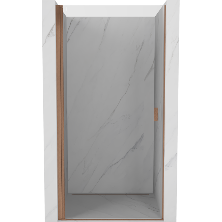 Mexen Mist-B ușă de duș batantă 65 cm, transparentă, cupru periat - 8A2-065-000-65-00