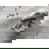Mexen Oris cadă freestanding perete cu striații 150 x 75 cm, albă, preaplin cupru periat - 52871507500-65