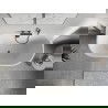 Cada Mexen Oris freestanding, de perete, 150 x 75 cm, albă, preaplin gri armat periat - 52871507500-66
