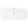 Cada Mexen Oris freestanding, de perete, 150 x 75 cm, albă, preaplin gri armat periat - 52871507500-66