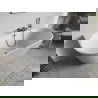 Cadă Mexen Oris independentă, montată pe perete, cu caneluri 150 x 75 cm, albă, preaplin gun metal - 52871507500-95
