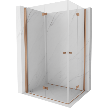 Mexen Mist-F Duo cabină de duș pliabilă 85 x 80 cm, transparent, cupru periat - 8A6-085L-080P-65-00