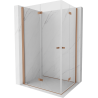Mexen Mist-F Duo cabină de duș pliabilă 85 x 80 cm, transparent, cupru periat - 8A6-085L-080P-65-00