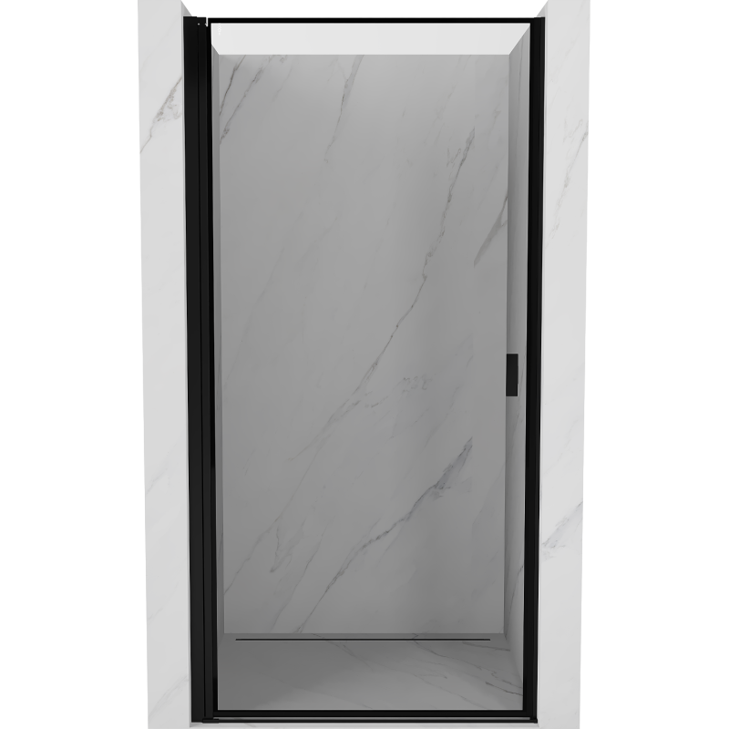 Mexen Mist-B ușă de duș cu balamale stânga 90 cm, cadru negru, negru - 8A2-090-000-70-70-L