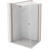 Mexen Mist-F T cabină de duș pliere stânga 90 x 70 cm, transparent, cupru periat - 8A6T-090-070-65-00-L
