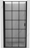 Mexen Mist-B ușă de duș pivotantă stânga 70 cm, grilă neagră, negru - 8A2-070-000-70-77-L