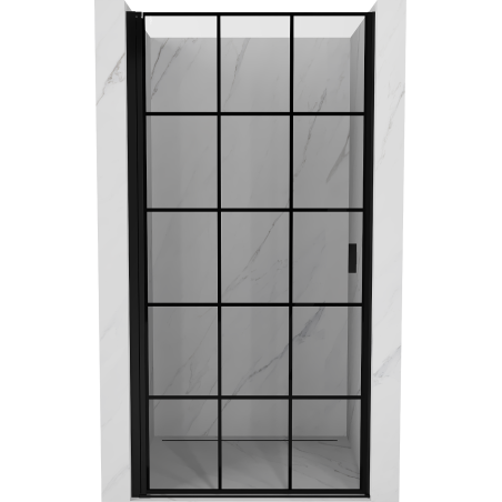 Mexen Mist-B ușă de duș cu balamale stânga 90 cm, grilaj negru, negru - 8A2-090-000-70-77-L