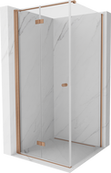 Mexen Mist-F T cabină de duș pliabilă stânga 90 x 90 cm, transparent, cupru periat - 8A6T-090-090-65-00-L