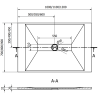 Mexen Toro cadă pentru duș dreptunghiulară SMC 100 x 80 cm, Albă - 43108010