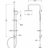Mexen T40 coloană de duș, Grafit - 798404093-66