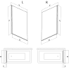 Mexen Mist paravan de duș 1-panou 60 x 150 cm, transparent, crom - 8A9-060-001-01-00