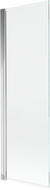 Mexen Mist 1-szárnyú fürdőkádparaván 60 x 150 cm, átlátszó, króm - 8A9-060-001-01-00