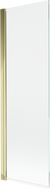 Mexen Mist egyajtós fürdőszobai paraván 70 x 150 cm, átlátszó, arany - 8A9-070-001-50-00