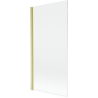 Mexen Mist paravan de cadă 1-canată 90 x 150 cm, transparent, auriu periat - 8A9-090-001-55-00