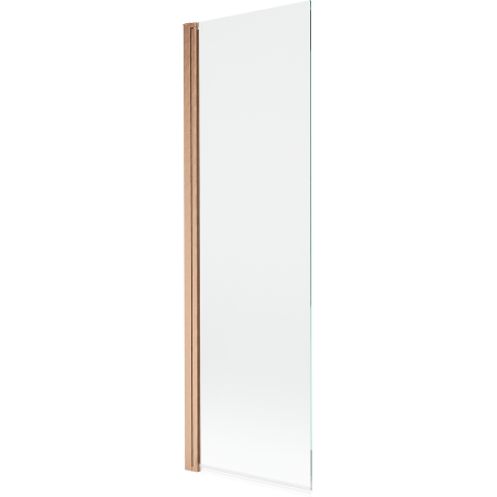Mexen Mist egyfalas fürdőszobai paraván 60 x 150 cm, átlátszó, csiszolt réz - 8A9-060-001-65-00